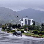 An attractive view of clouds hovering over the sky after rain in the Federal Capital.