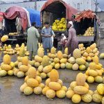 People purchasing fruits at Fruit and Vegetables Market.