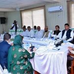 Prime Minister Muhammad Shehbaz Sharif chairs a meeting before the groundbreaking ceremony of mega development projects for Torghar and Buner districts