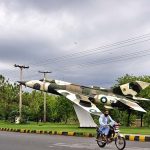 An attractive view of thick clouds hovering over the skies of the Federal Capital