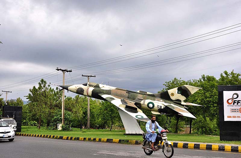 An attractive view of thick clouds hovering over the skies of the Federal Capital