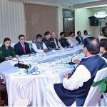 Prime Minister Muhammad Shehbaz Sharif chairs a meeting before the groundbreaking ceremony of mega development projects for Torghar and Buner districts
