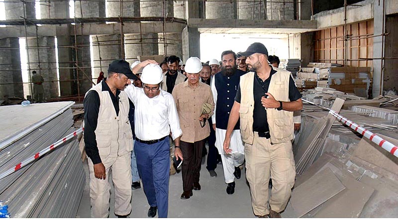 Prime Minister Muhammad Shehbaz Sharif visits the under-construction Nistar II Hospital