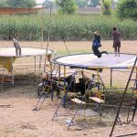 Children enjoying on jumping jack during Mela Nazir Hussain(Tootaan Wali Sarkar)