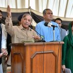 Prime Minister Muhammad Shehbaz Sharif expressing his views after visiting under construction Nishtar II Hospital