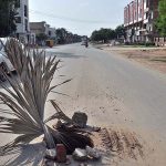 A view of open main hole near District account office