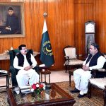 Senator Danesh Kumar called on the Acting-President, Muhammad Sadiq Sanjrani at Aiwan-e-Sadr