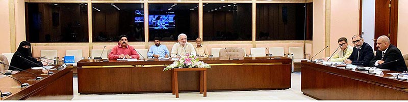Mr. Nawab Sher, MNA Convener Chairing the PAC Subcommittee meeting in Parliament House