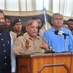 Prime Minister Muhammad Shehbaz Sharif expressing his views after visiting under construction Nishtar II Hospital