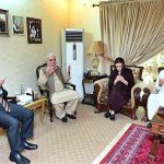 Prime Minister Muhammad Shehbaz Sharif visits the residence of former Mayor Rawalpindi and PML-N leader Sardar Naseem to express condolences upon the demise of his mother