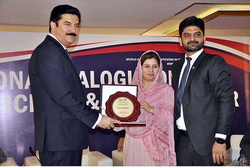 Member of the Provincial Assembly of Sind PPP leader Ms. Sharmila Faruqui addressing a seminar on National Dialogue on Child Trafficking & Bonded Labor