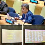 Bilal Chaudhry, Counselor Pakistan Mission speaking after the adoption on the resolution on “Promoting interreligious and intercultural dialogue and tolerance in countering hate speech” adopted by consensus at the United Nations. Pakistan was among the co-sponsors of the resolution
