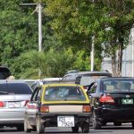 A woman bagger asking for some mercy from vehicle drivers in Federal Capital