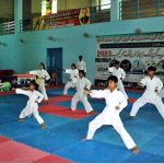 Youngsters participating taekwondo in Coaching and Training Summer Camp at Bahawalpur Stadium organized by Sports Board Punjab for U-8 to U-14