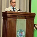 Prime Minister Muhammad Shehbaz Sharif addresses the ground breaking ceremony of the main campus of National University of Technology