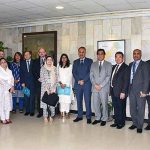 Participants in a group photo during appreciation ceremony for Exemplary Disbursement Targets Attained during FY 2022-2023 at Ministry Of Economic Affairs