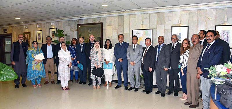 Participants in a group photo during appreciation ceremony for Exemplary Disbursement Targets Attained during FY 2022-2023 at Ministry Of Economic Affairs