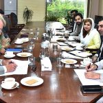 Secretary Senate, Mohammad Qasim Samad Khan and Mr. Chris Kaye, Country Director, UN-WFP signing the Memorandum Of Understanding (MOU) between Senate Secretariat and UN World Food Program (UN-WFP) at Parliament House