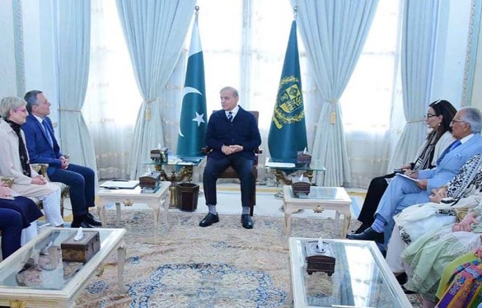 The Foreign Minister of Switzerland Ignazio Cassis calls on the Prime Minister Shehbaz Sharif in Governor House
