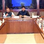 Senator Syed Muhammad Sabir Shah, Chairman Senate Standing Committee on Water Resources presiding over a meeting of the committee at Parliament House