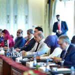 Prime Minister Muhammad Shehbaz Sharif and Vice-Premier of State Council of China, He Lifeng in delegation level talks at Prime Minister's Office