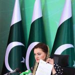 Marriyum Aurangzeb Federal Minister for information and Broadcasting addressing a press conference