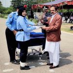 Interior Minister Rana Sana Ullah Khan distributing awards at the passing out ceremony of 38th Basic Recruit Course