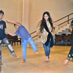 Children performing while rehearsal for drama during the Act Performance Summer Camp