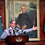 Prime Minister Muhammad Shehbaz Sharif addresses to the inaugural ceremony of various development projects