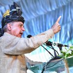 Prime Minister Muhammad Shehbaz Sharif addresses the ceremony of merit-based distribution of laptops among high-achieving students under the Prime Minister's Youth Laptop Scheme 2023