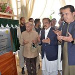 Prime Minister Muhammad Shehbaz Sharif is offering “Dua” after unveiling the plaque during groundbreaking ceremony for dualization of a road from Faisalabad Bypass to Motorway (M-3) via Satiana