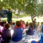 Children attending classes established by a NGO in Mastung