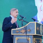 Prime Minister Muhammad Shehbaz Sharif addressing during the ceremony of the launching of Prime Minister's Initiative for Sports