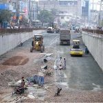 Construction work of Sumanabad Underpass underway during development work in Provincial Capital