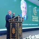Prime Minister Muhammad Shehbaz Sharif addressing during the ceremony of the launching of Prime Minister's Initiative for Sports