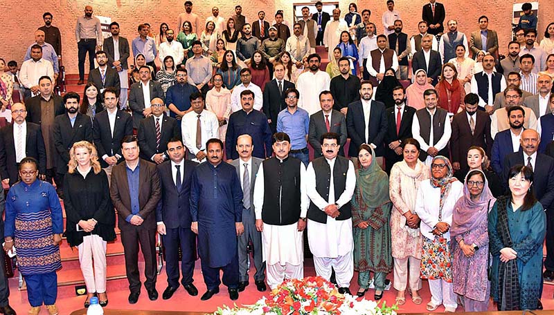 Chairman Senate, Muhammad Sadiq Sanjrani addressing the national seminar on education jointly organized by Education Parliamentarians' Caucus (EPC) Senate of Pakistan and Japan International Cooperation Agency (JICA) at Pakistan Institute for Parliamentary Services (PIPS)