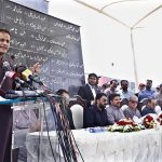 Mayor of Karachi, Murtaza Wahab addressing the inauguration ceremony of renovation of Shahrah-e-Faisal at Karsaz Martyrs Memorial hall
