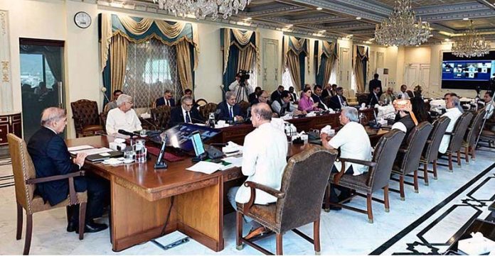 Prime Minister Muhammad Shehbaz Sharif chairs a meeting of the Federal Cabinet