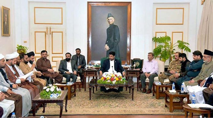 Governor Sindh Kamran Khan Tessori Call on by Delegation of Tanzeem-e-Azadari at Governor House
