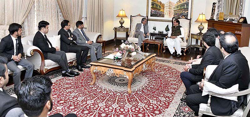 Speaker National Assembly Raja Pervez Ashraf in a meeting with Federal Minister for Law & Justice Senator Azam Nazir Tarar