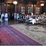 Prime Minister Muhammad Shehbaz Sharif addresses to the inaugural ceremony of various development projects