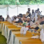Chairman Central Ruet-e-Hilal Committee Maulana Abdul Khabir Azad addressing Etihad Bainul Muslimeen Seminar