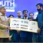 Prime Minister Muhammad Shehbaz Sharif distributes cheques among the successful candidates who received loans under Prime Minister's Youth Loan Scheme