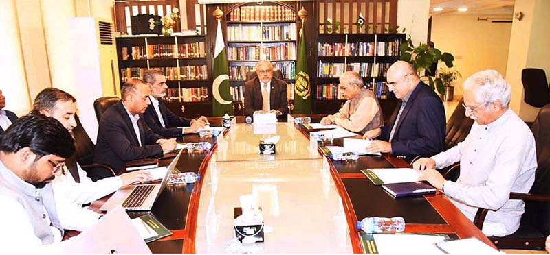 Federal Minister for Finance and Revenue Senator Mohammad Ishaq Dar chaired a meeting on the establishment of Pakistan Sovereign Wealth Fund, at Finance Division