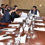 Chairman Senate, Muhammad Sadiq Sanjrani presiding over a Senate House business advisory committee meeting at Parliament House