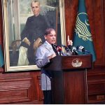 Prime Minister Muhammad Shehbaz Sharif addresses to the inaugural ceremony of various development projects