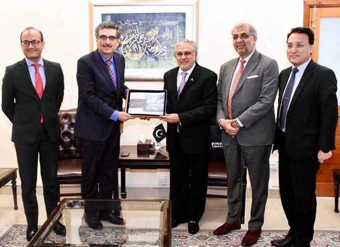 Mr. Salman Hussain, Senior Partner, A.F. Ferguson & Co (PWC) called on Finance Minister Senator Mohammad Ishaq Dar, today and presented him latest publication titled “Navigating the future of Opportunities and Challenges
