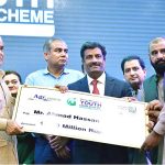 Prime Minister Muhammad Shehbaz Sharif distributes cheques among the successful candidates who received loans under Prime Minister's Youth Loan Scheme