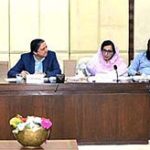 Senator Saleem Mandviwalla, Chairman Senate Standing Committee on Finance and Revenue presiding over a meeting of the Committee at Parliament House