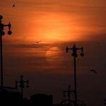 An attractive view of sunset over the skies of the Provincial Capital